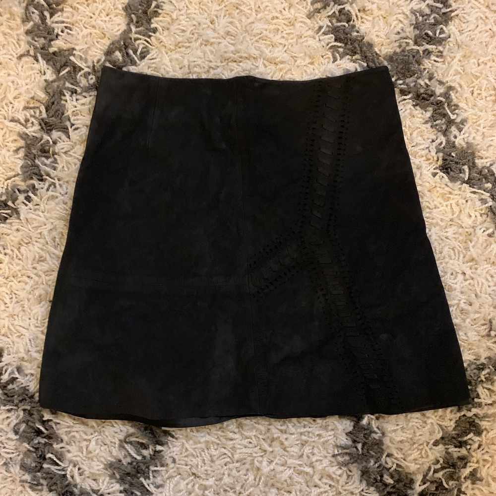 Black Suede Skirt